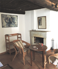 Haus Wohnraum mit Kamin